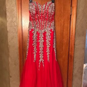 Jovani Mermaid See Through Bodice Dress